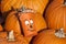 Wooden Halloween Pumpkin Head