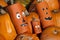 Wooden Halloween Pumpkin Heads