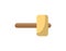 Wooden hammer icon in flat style