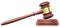 Wooden Handcrafted Wood Gavel Hammer With Sound Block for Lawyer Judge Auction Sale. 3d Rendering Illustration Isolated