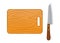 Wooden Handle Knife And Wooden Cutting Board