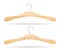 Wooden hanger isolated on white background. Clothing hook for hanging. Clipping path