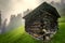 Wooden hayloft in the Stubai Alps