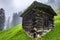 Wooden hayloft in the Stubai Alps