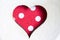 Wooden heart closeup Valentine s Day background