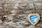 Wooden heart with edelweiss and Bavarian flag