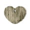 Wooden heart shape decor watercolor image. Hand drawn single wood rustic heart form image symbol of love. Decor element and Valent