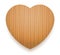 Wooden Heart Wood Textured Three Dimensional