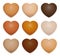 Wooden Hearts Nine Different Wood Types