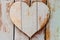 Wooden hearts shaped
