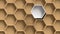 Wooden hexagon pattern background