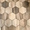 Wooden hexagonal tiles