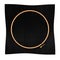 Wooden Hoop for cross stitch. A Tambour Frame for embroidery and Black Canvas with Free Space for Your Design. 3d Rendering