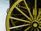 Wooden horse cart wheel, yellow wheels.