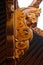 Wooden horses head in a nice yurt in Mongolia