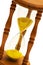 Wooden hourglass isolated