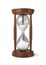 Wooden Hourglass on White Background