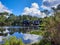 Wooden house on beach in pine forest of Talaris Marina in city Lacanau France