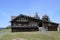 Wooden house built by merchant Elizarov in the second half of the 19th century on Kizhi Island in Karelia