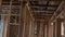 Wooden house construction home framing interior residential home