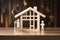 Wooden House Maquette Model With Two Family Sizes And Different Home Affordability And Wealth Level Concepts As W. Generative AI