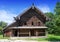 Wooden house.Open-air museum of ancient wooden architecture. Russia. Vitoslavlitsy, Great Novgorod