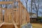 Wooden house roof residential construction home framing