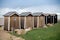 Wooden houses on the ocean Saint marguerite sur mer