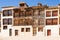 Wooden houses at Plaza del Coso, PeÃ±afiel, Spain