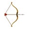 Wooden hunting bow arrow sharp flat set