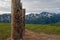 Wooden idols on the peninsula of Kamchatka