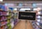 Wooden information label sign with text INSECURITY against defocused store shelves message. Global hunger, inflation