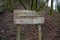 Wooden information sign at Martholme viaduct.