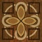Wooden inlay, light and dark wood patterns. Wooden art decoration template. Veneer textured geometric elements