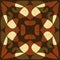 Wooden inlay, light and dark wood patterns. Wooden art decoration template. Veneer textured geometric elements,