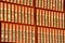 Wooden Japanese prayer tablets with wishes in a temple in Japan