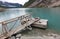 Wooden jetty in the fjord in Norway