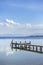 wooden jetty Starnberg Lake