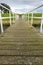 Wooden jetty to a concrete staircase on a