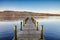 Wooden jetty on Windermere