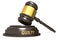 Wooden judge gavel with guilty word