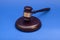 Wooden judge gavel and soundboard