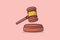 Wooden judge gavel and soundboard vector illustration. Justice hammer sign icon concept. Law and justice concept.