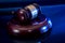 wooden judge`s gavel