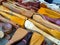 Wooden kitchen spatulas of different types