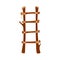 Wooden ladder bound with ropes, cartoon icon