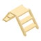 Wooden ladder isometric 3d icon