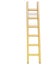 Wooden ladder near white wall