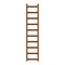 Wooden ladder with step construction staircase vector illustration. Wood tool equipment brown ladder icon climbing object. Hight