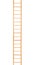 Wooden ladder, vertical isolated stepladder